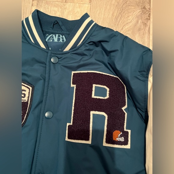 Kids Patch Varsity Bomber Blue | Zara Coats And Jackets - Picture 11 of 11